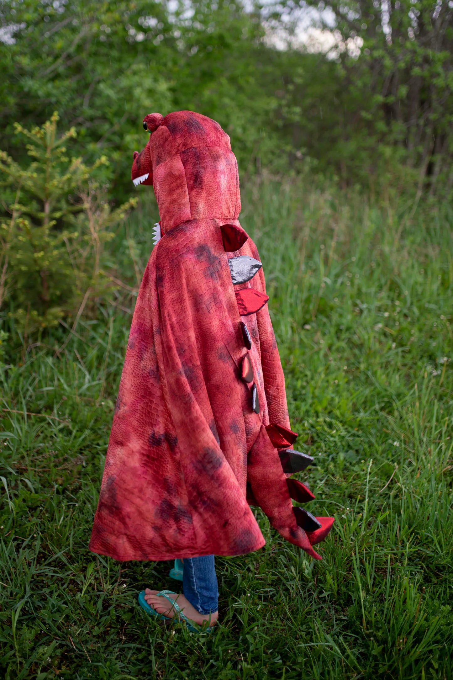 Grandasaurus T-Rex Cape With Claws, Dinosaur Costume For Kids
