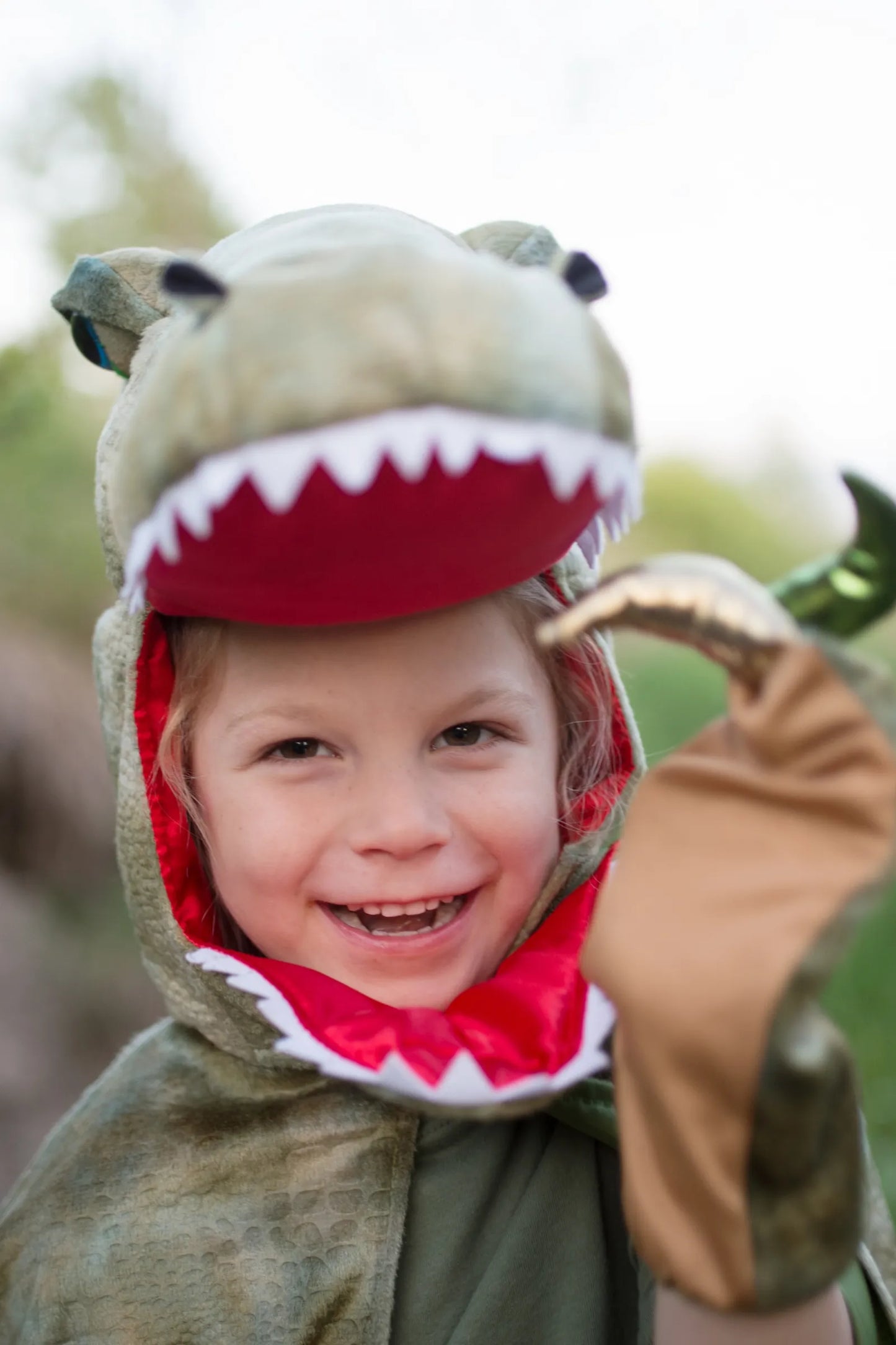 Grandasaurus T-Rex Cape With Claws, Dinosaur Costume For Kids
