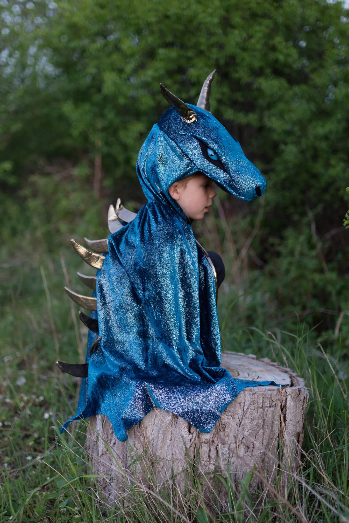 Starry Night Dragon Costume Cape For Kids 7-8