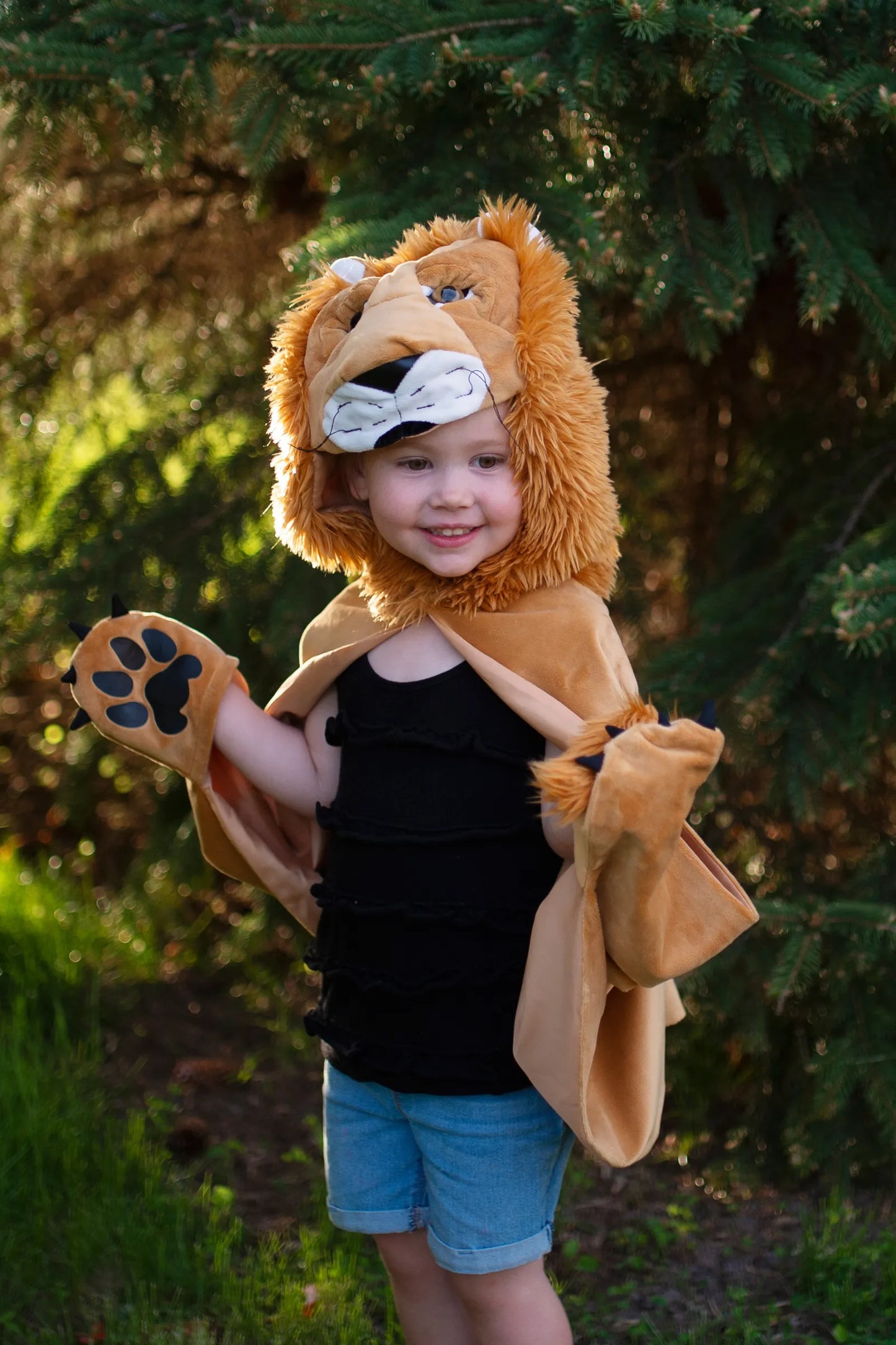 Storybook Lion Costume Cape For Kids 3-7