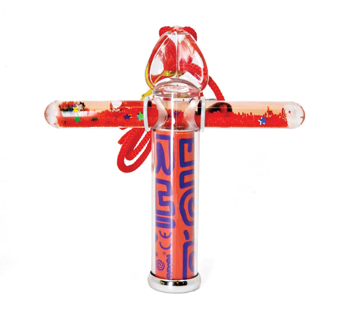 Mini Liquid Stick Kaleidoscope Joyful Scribbles 'Red' 10 cm