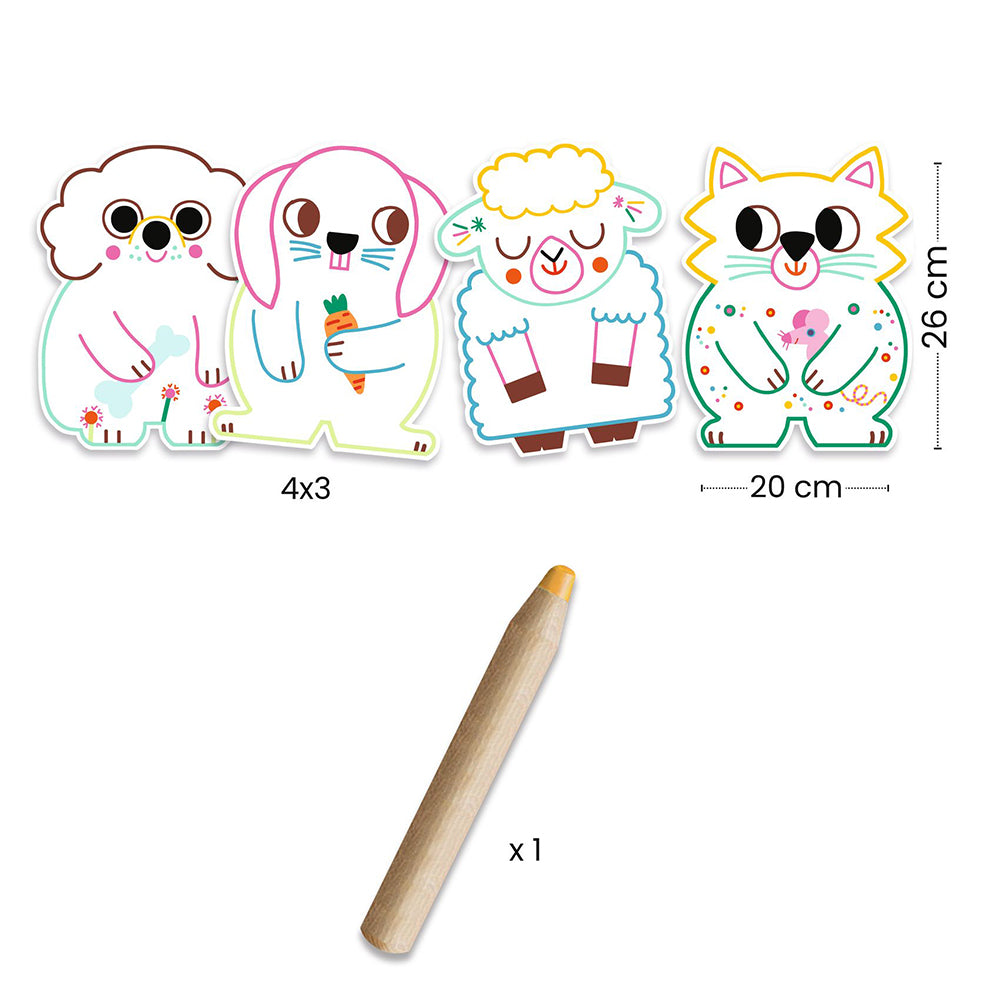 Djeco Art and craft Small gifts for little ones - Colouring Domestic animals