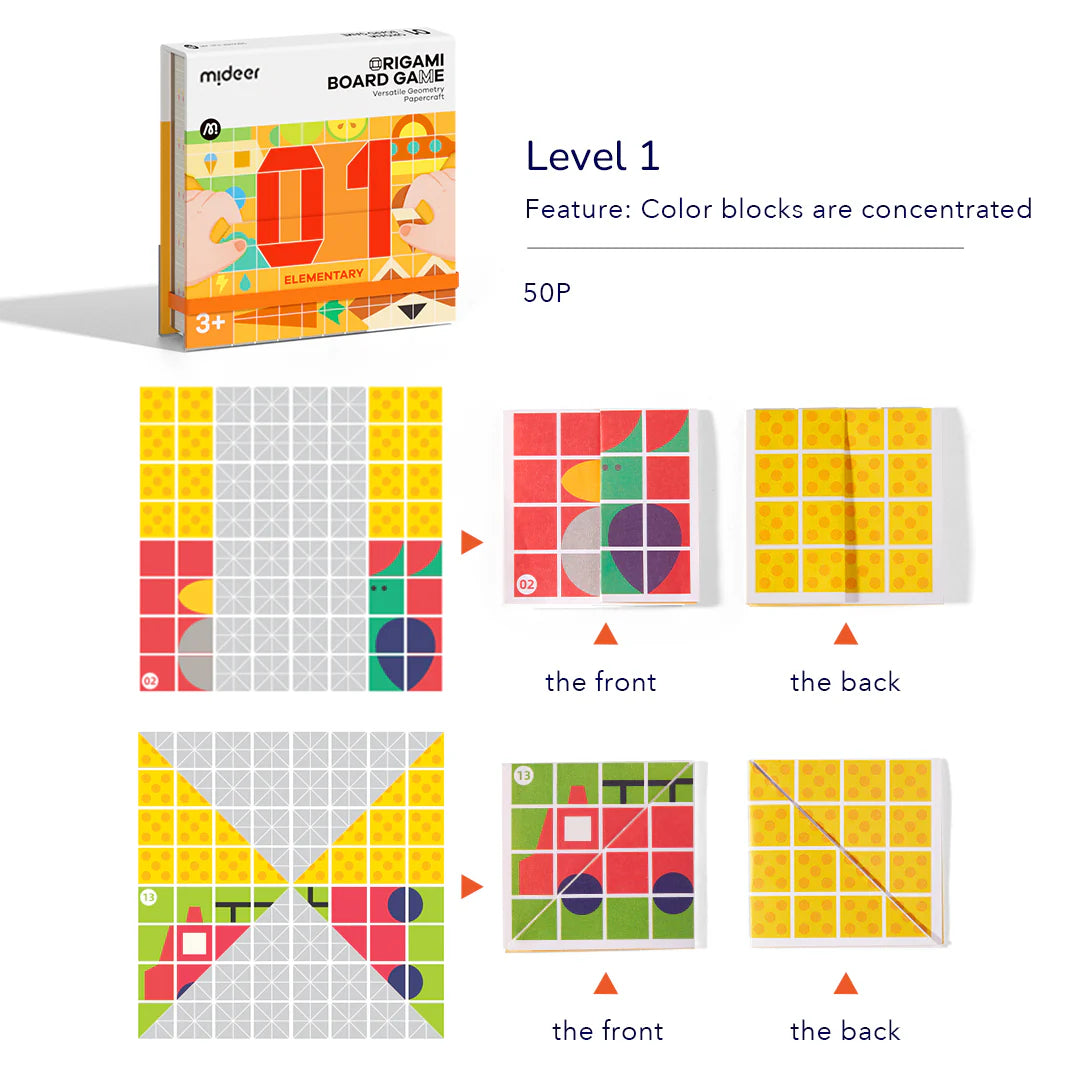 Origami Board Game - Versatile Geometry Papercraft  (Elementary), Mideer