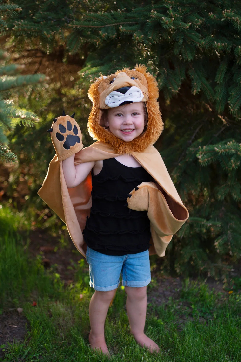 Storybook Lion Costume Cape For Kids 3-7