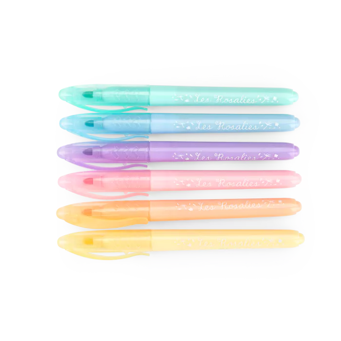 6 pastel felt pens: Les Rosalies, Moulin Roty