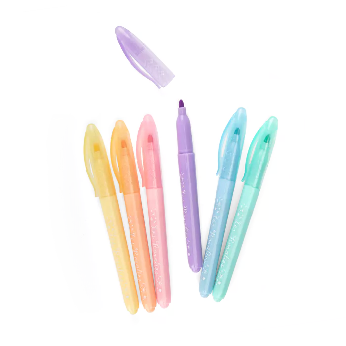 6 pastel felt pens: Les Rosalies, Moulin Roty