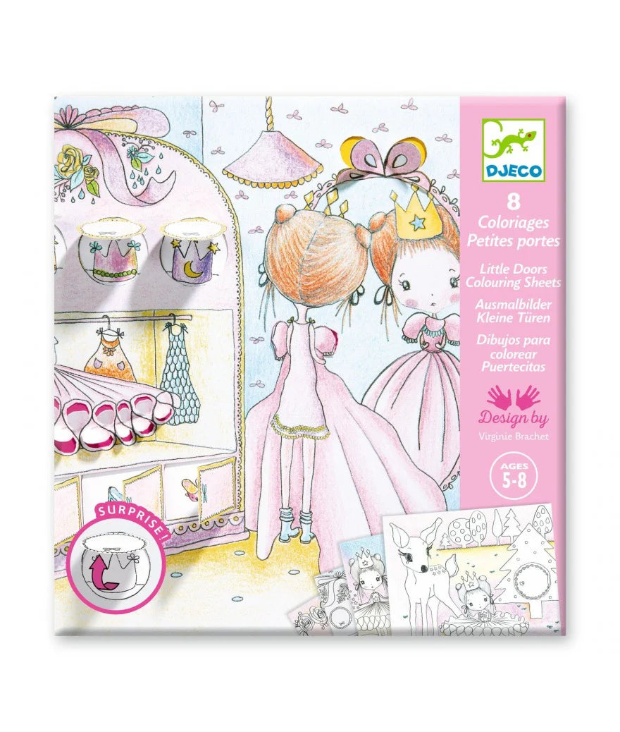 Pupi's little doors, Little doors coloring sheets, Djeco