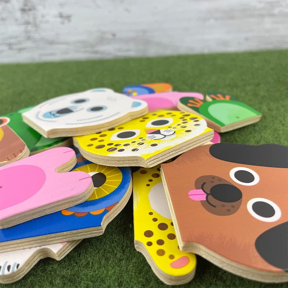 Arbramix, Wooden Animal Puzzle, 2+, 6 Mix-And-Match 3-Piece Animals