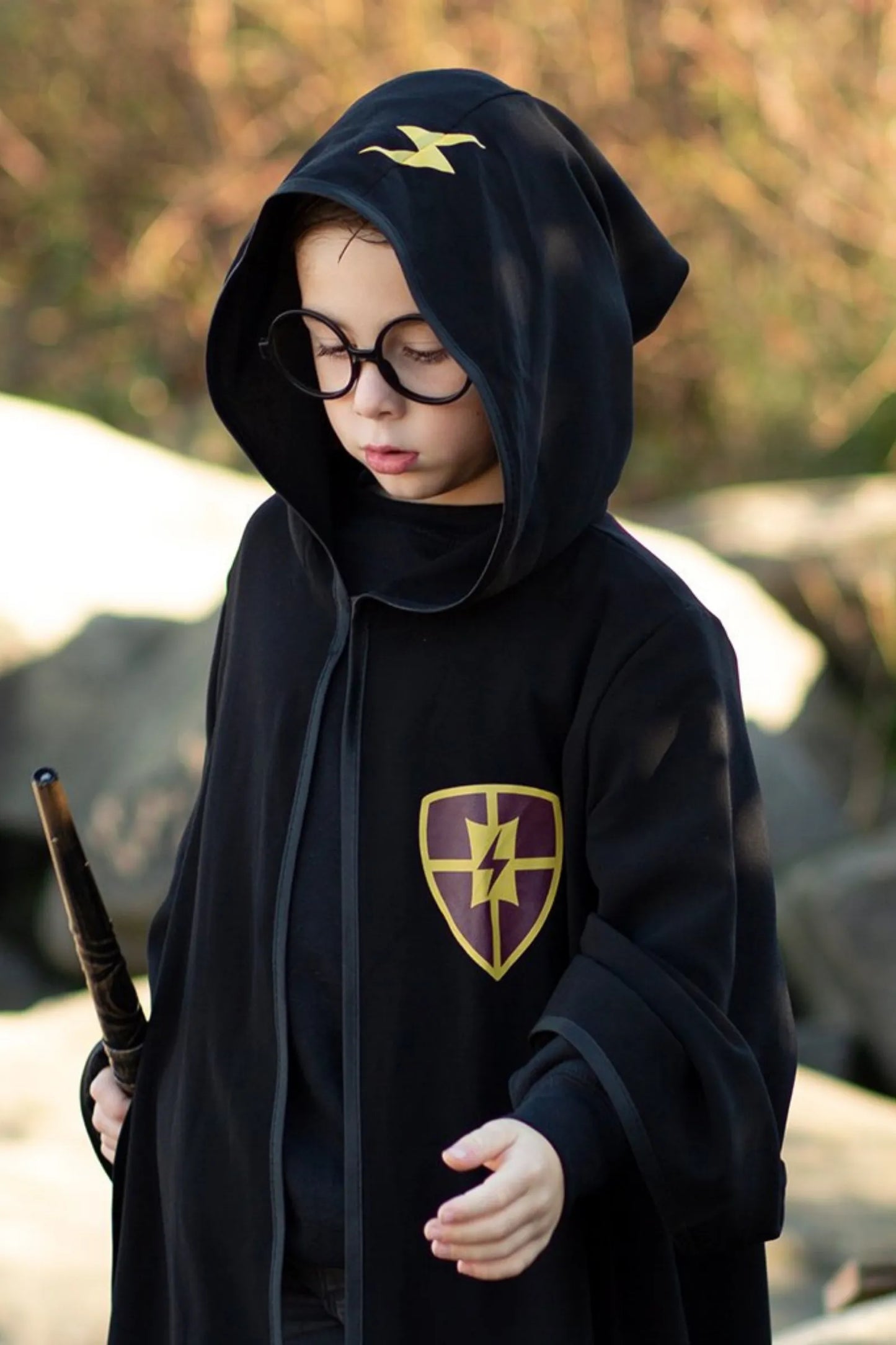 Wizard Cloak With Glasses For Kids 7-8