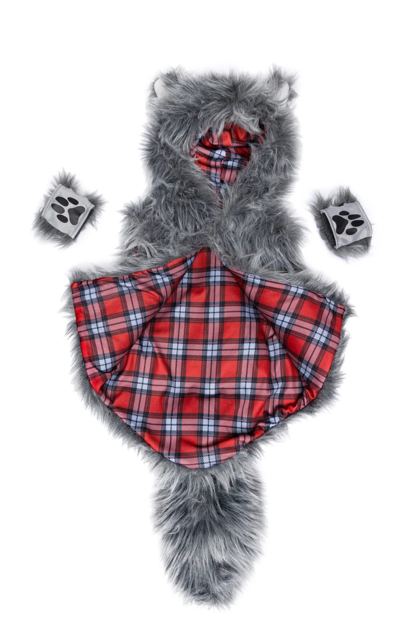 Big Bad Wolf Vest With Gloves Costume For Kids 3-4
