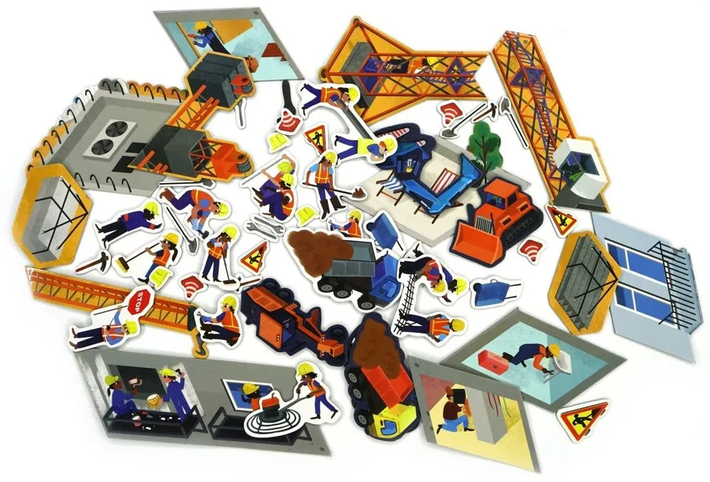 На стройке. Интерактивная детская энциклопедия с магнитами (в коробке)