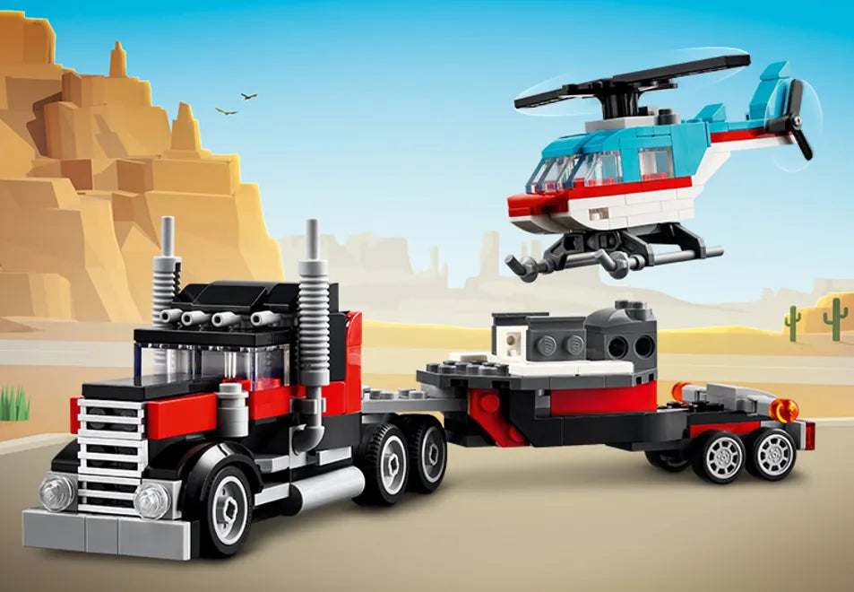 LEGO® Creator Flatbed Truck with Helicopter 31146