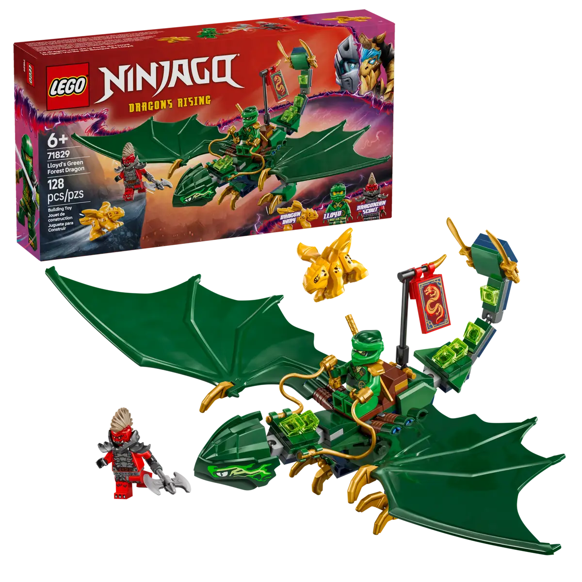 LEGO Ninjago: Lloyd's Green Forest Dragon 71829
