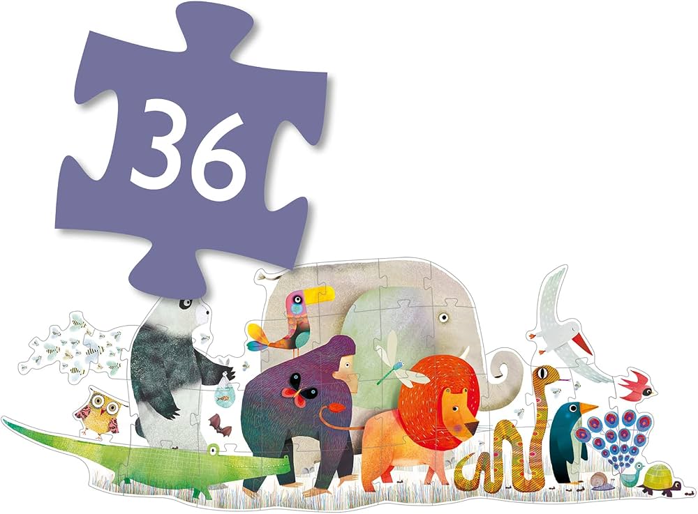 Animal Parade, Giant Floor Puzzle 36 Pieces, 4+, 1.3m Long Parade Scene
