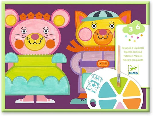 Djeco Palette painting. Chubby cheeks