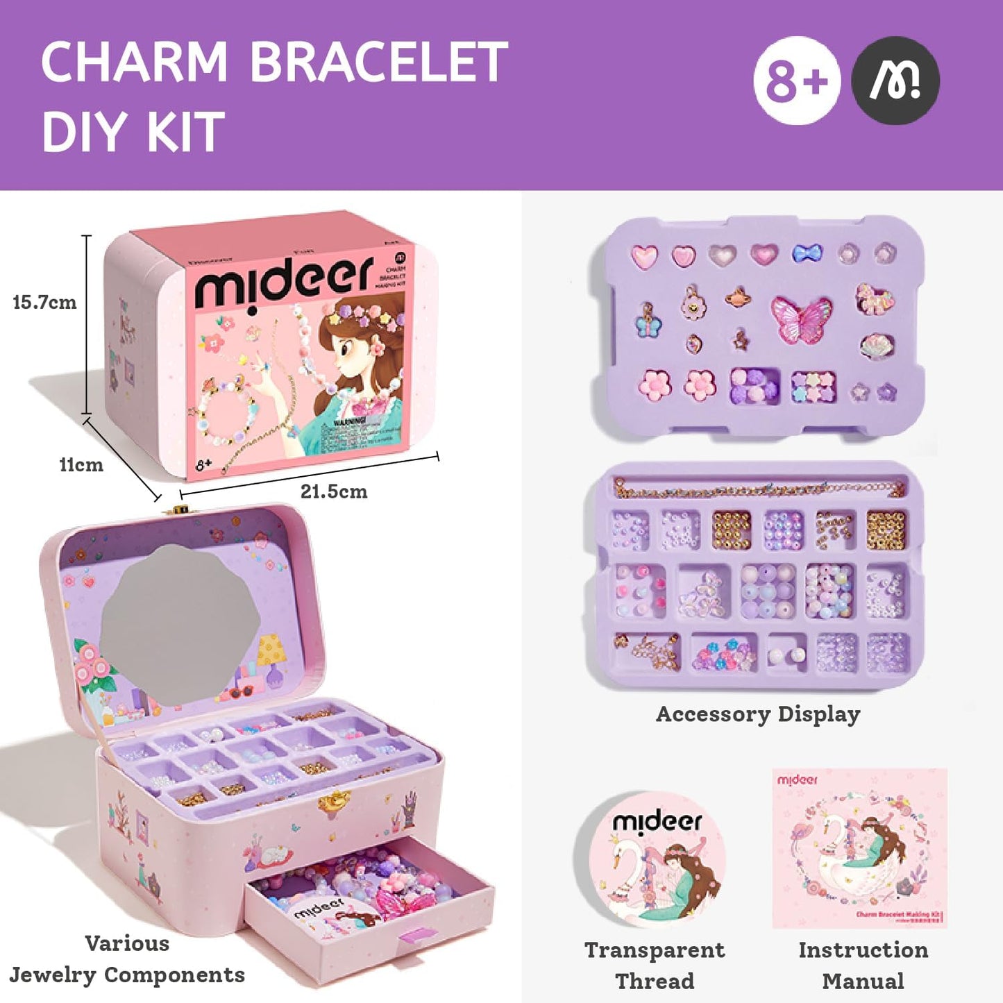 Charm Bracelet Making Kit, Mideer
