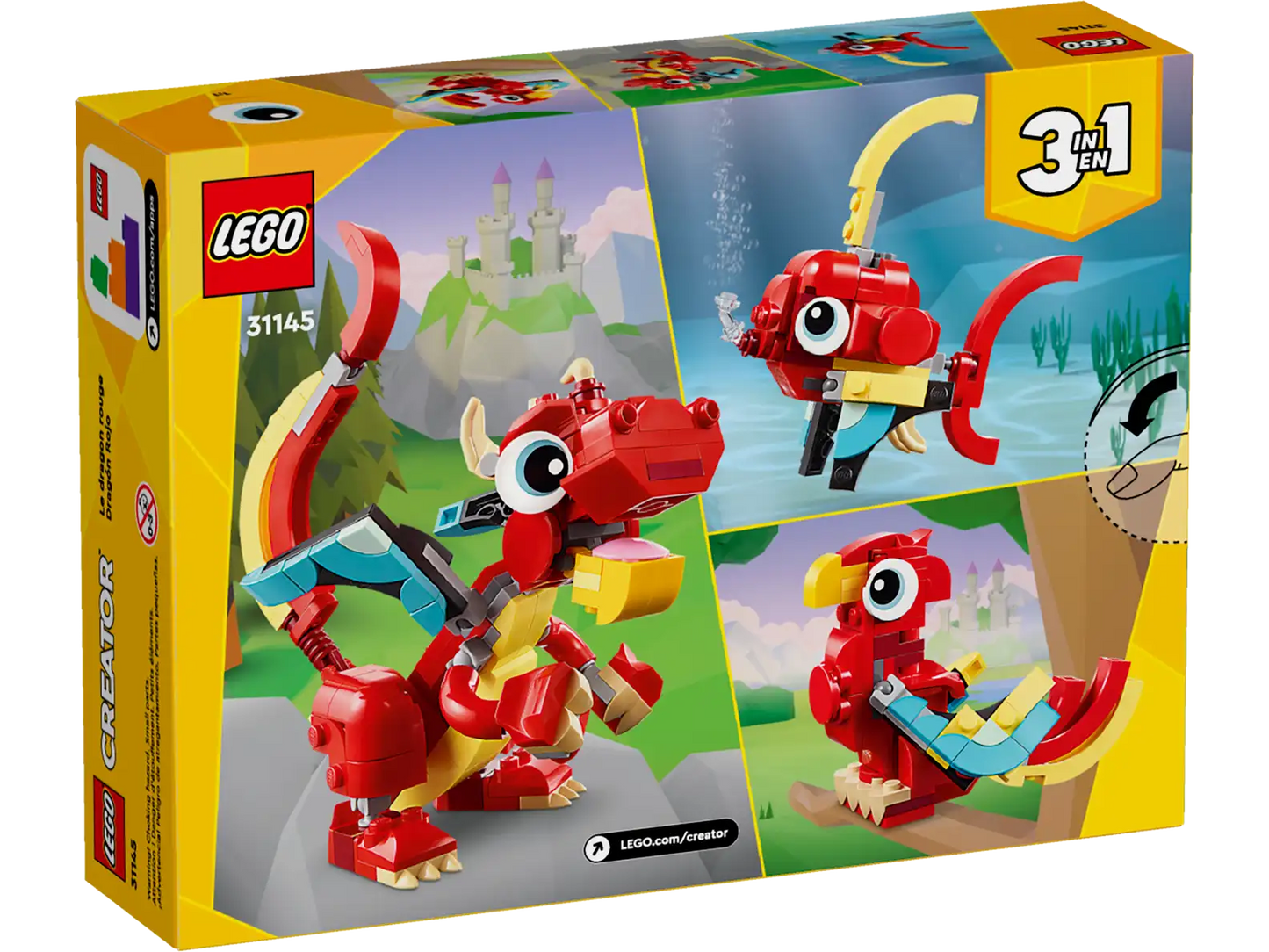 LEGO Creator 3in1 Red Dragon 31145