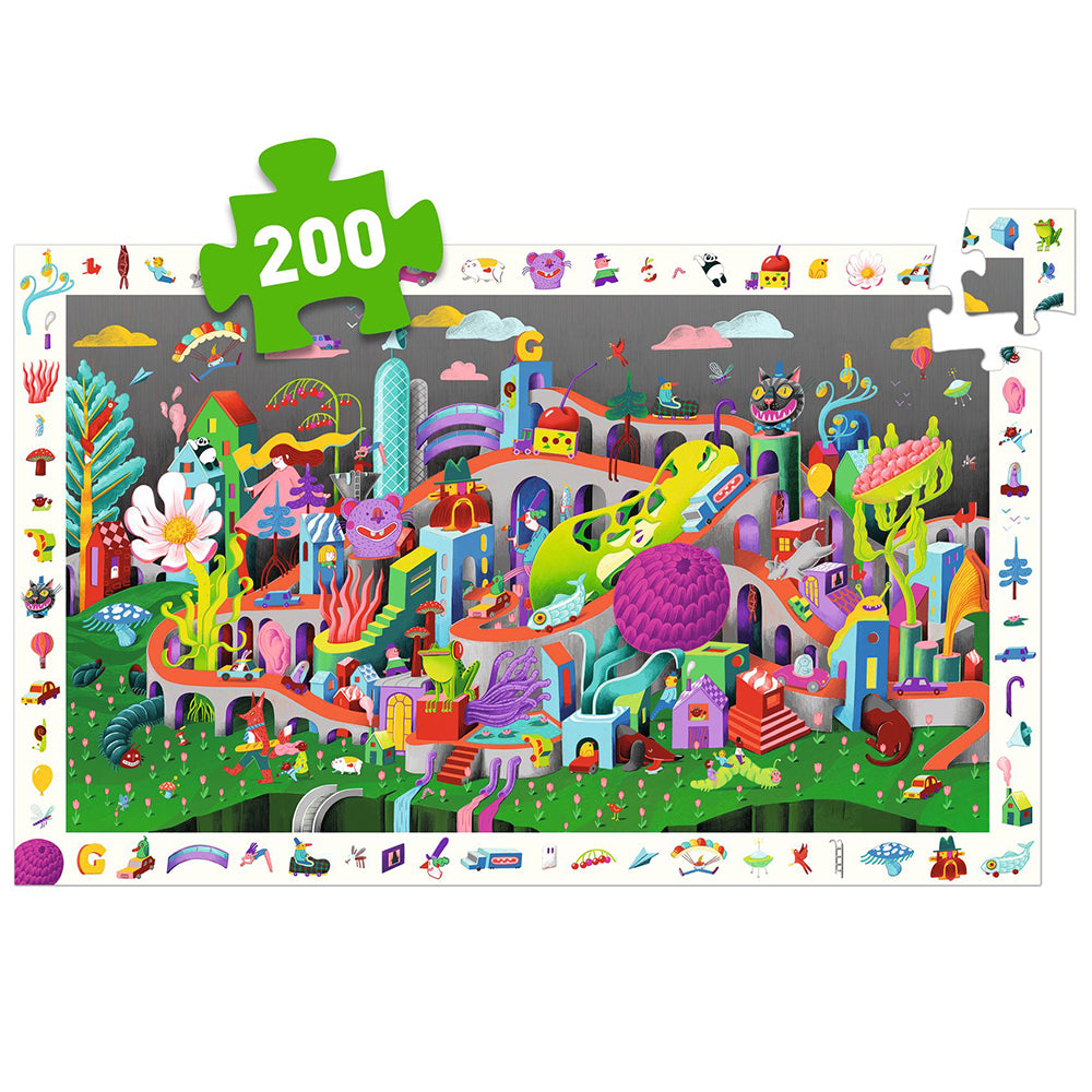 Djeco Crazy Town - 200 pcs observation puzzle
