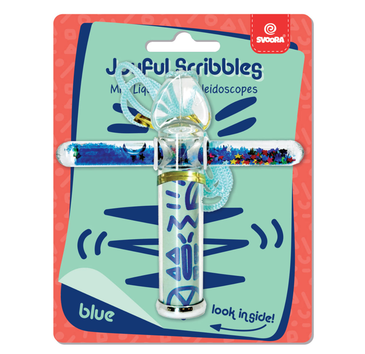 Mini Liquid Stick Kaleidoscope Joyful Scribbles 'Blue'