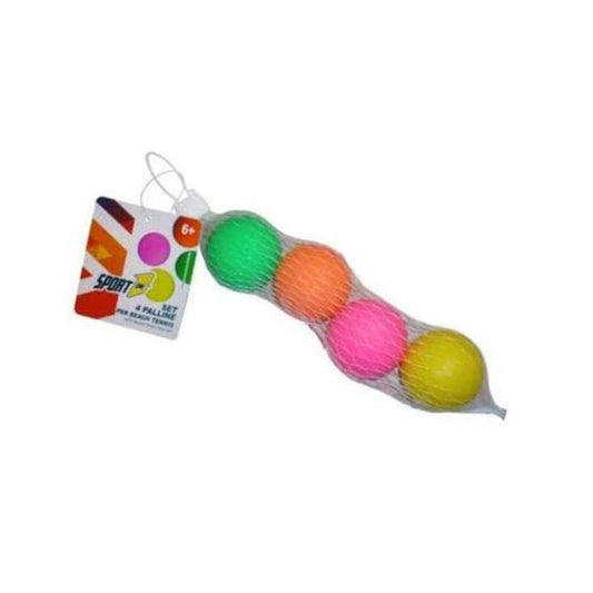 Sport1 BEACH FLUO RACKET BALLS in net 4pcs