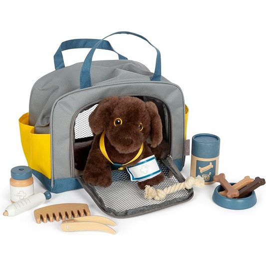Dog with Carry Bag and Care Set, Small foot