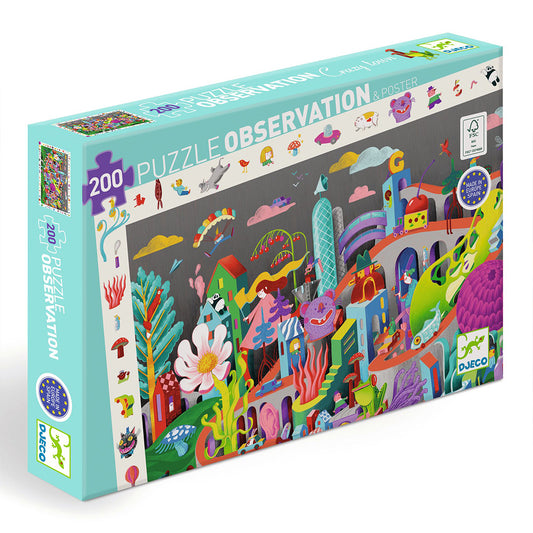 Djeco Crazy Town - 200 pcs observation puzzle