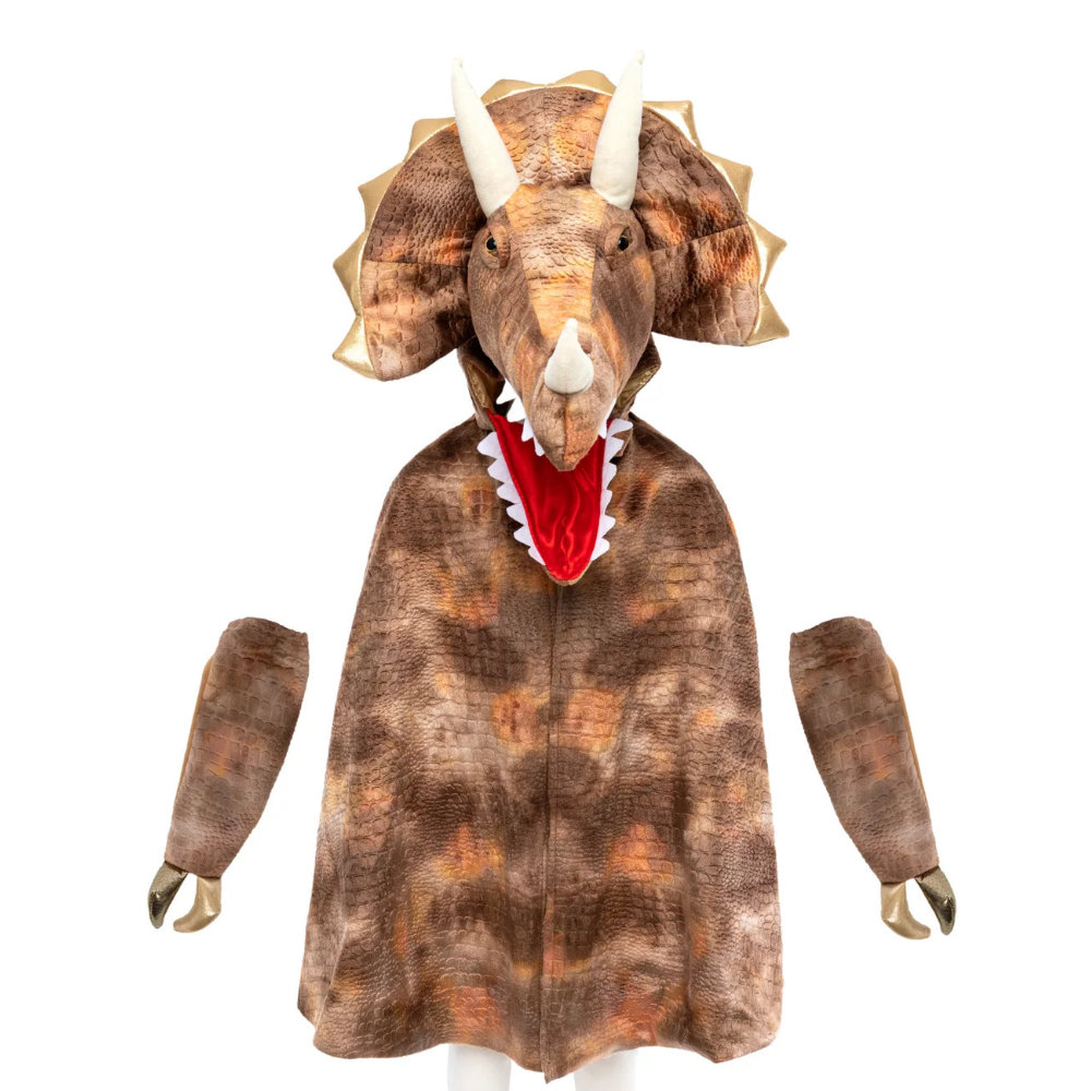 Grandasaurus Triceratops: Cape with Claws, Costume for Kids 4+