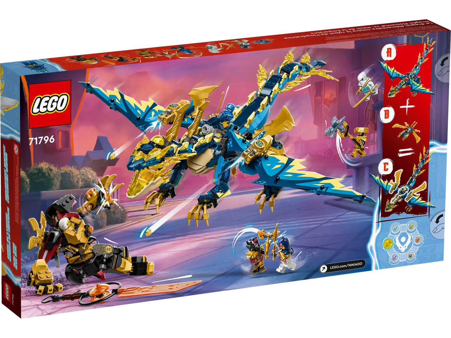 LEGO NINJAGO® Dragons Rising TV series with Elemental Dragon vs. The Empress Mech 71796