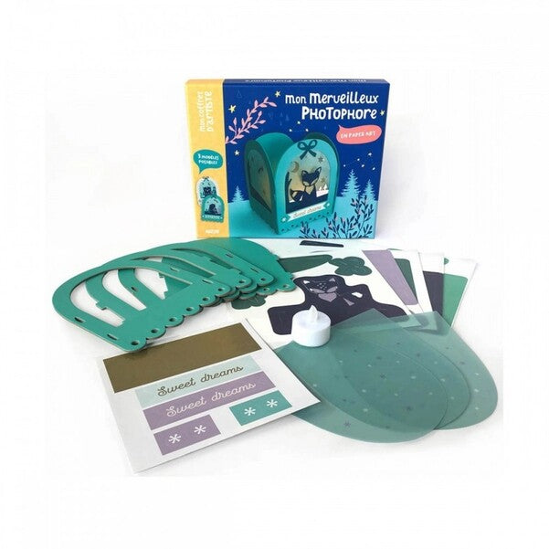 Artistic kit: My candle holder in paper, AUZOU