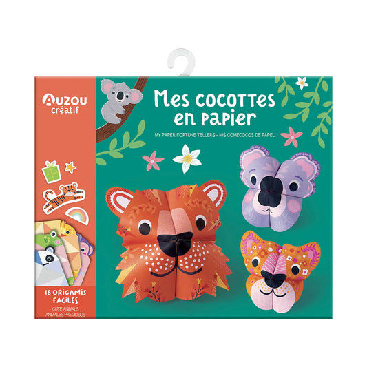 My Activity Pouch - My Paper Fortune Tellers - Cute Animals, AUZOU