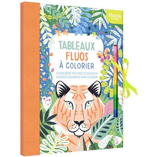 My Creative Notebook - Fluorescent Pictures to Colour In, AUZOU