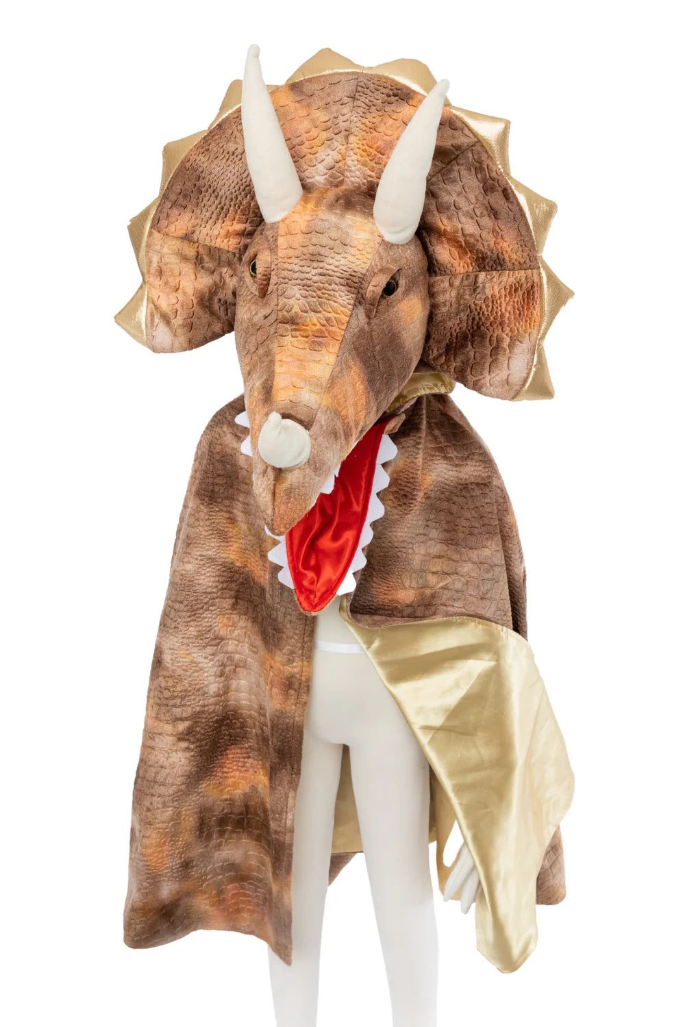 Grandasaurus Triceratops: Cape with Claws, Costume for Kids 4+