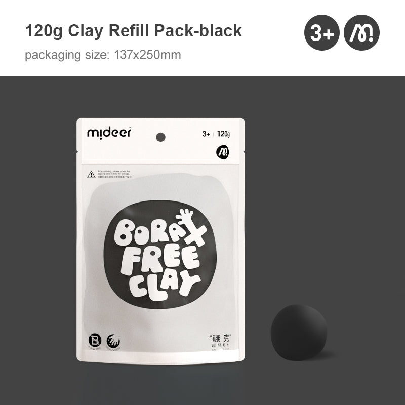 mideer STEAM Borax Free Clay- Black
