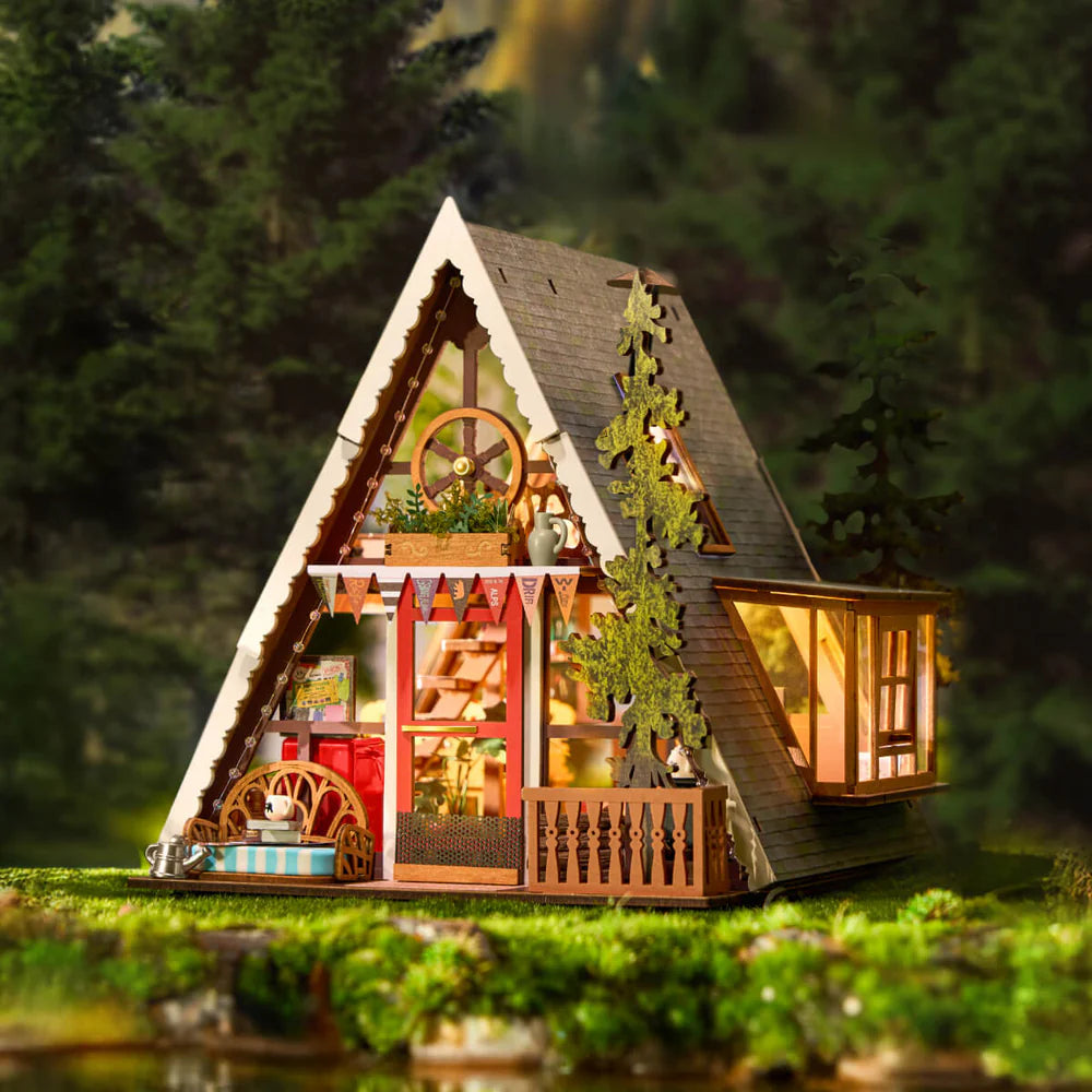 DIY Miniature House : A-Frame Cabin DG181, Rolife
