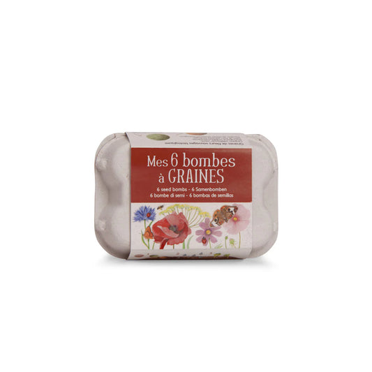 Set of 6 seed bombs in mini egg box Le Jardin du Moulin, Moulin Roty