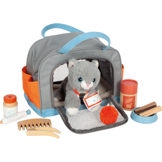 Cat with Carry Bag and Care Set, Small foot