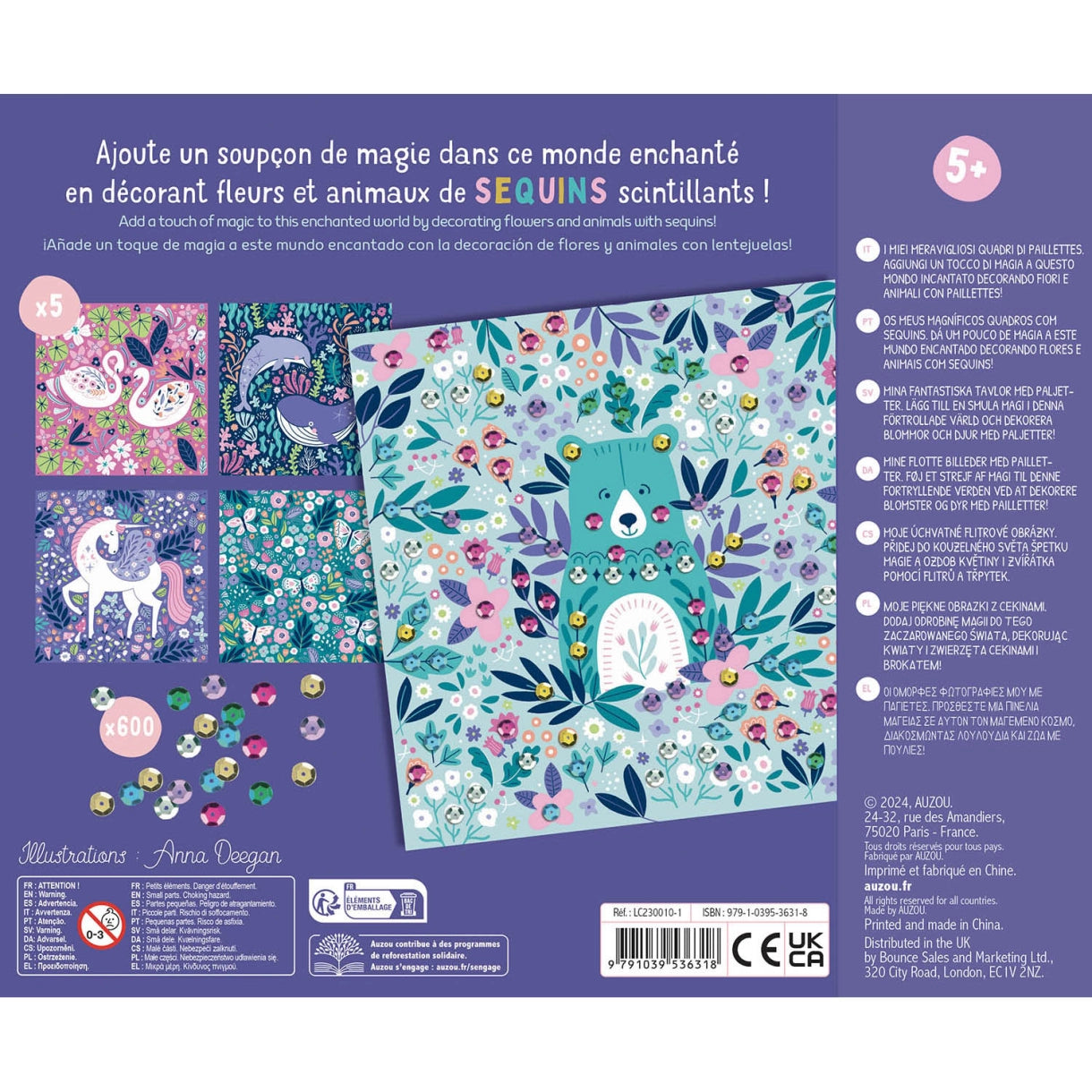 My Artistic Kit - My Beautiful Sequined Pictures, AUZOU