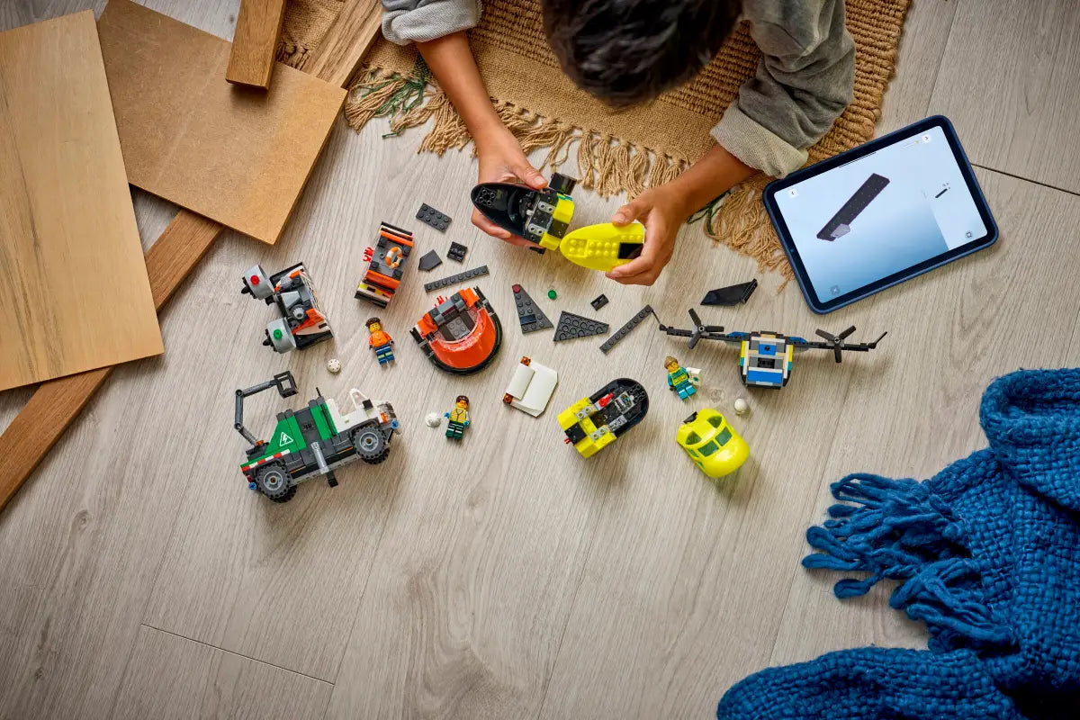 Airplane, Service Truck & Hovercraft Remix 60505, Lego City