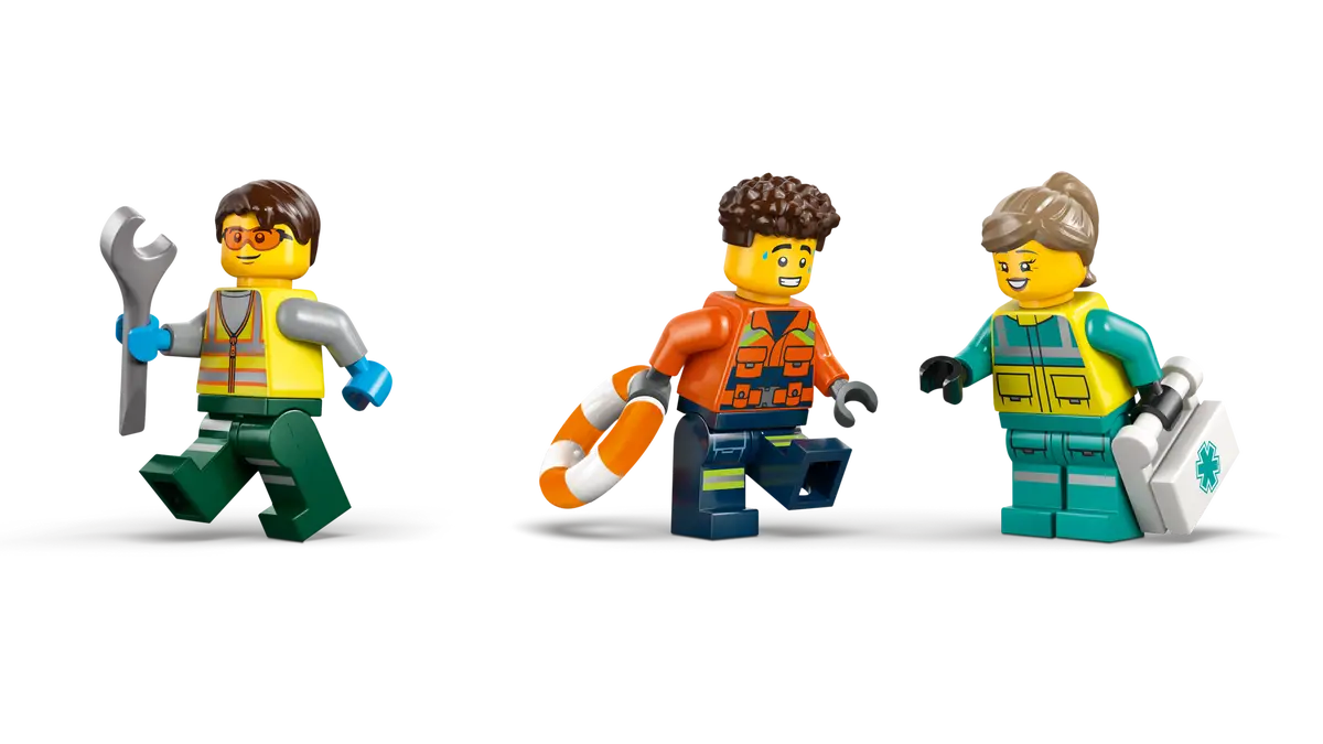 Airplane, Service Truck & Hovercraft Remix 60505, Lego City