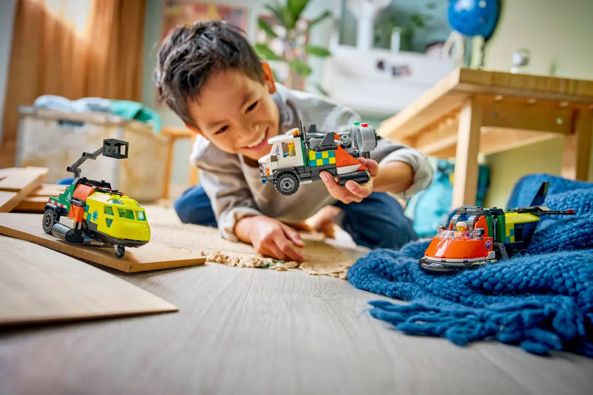 Airplane, Service Truck & Hovercraft Remix 60505, Lego City