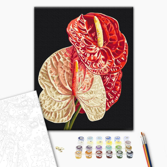 Anthurium © Anastasiia Osmolovska Paint by Numbers, Brushme