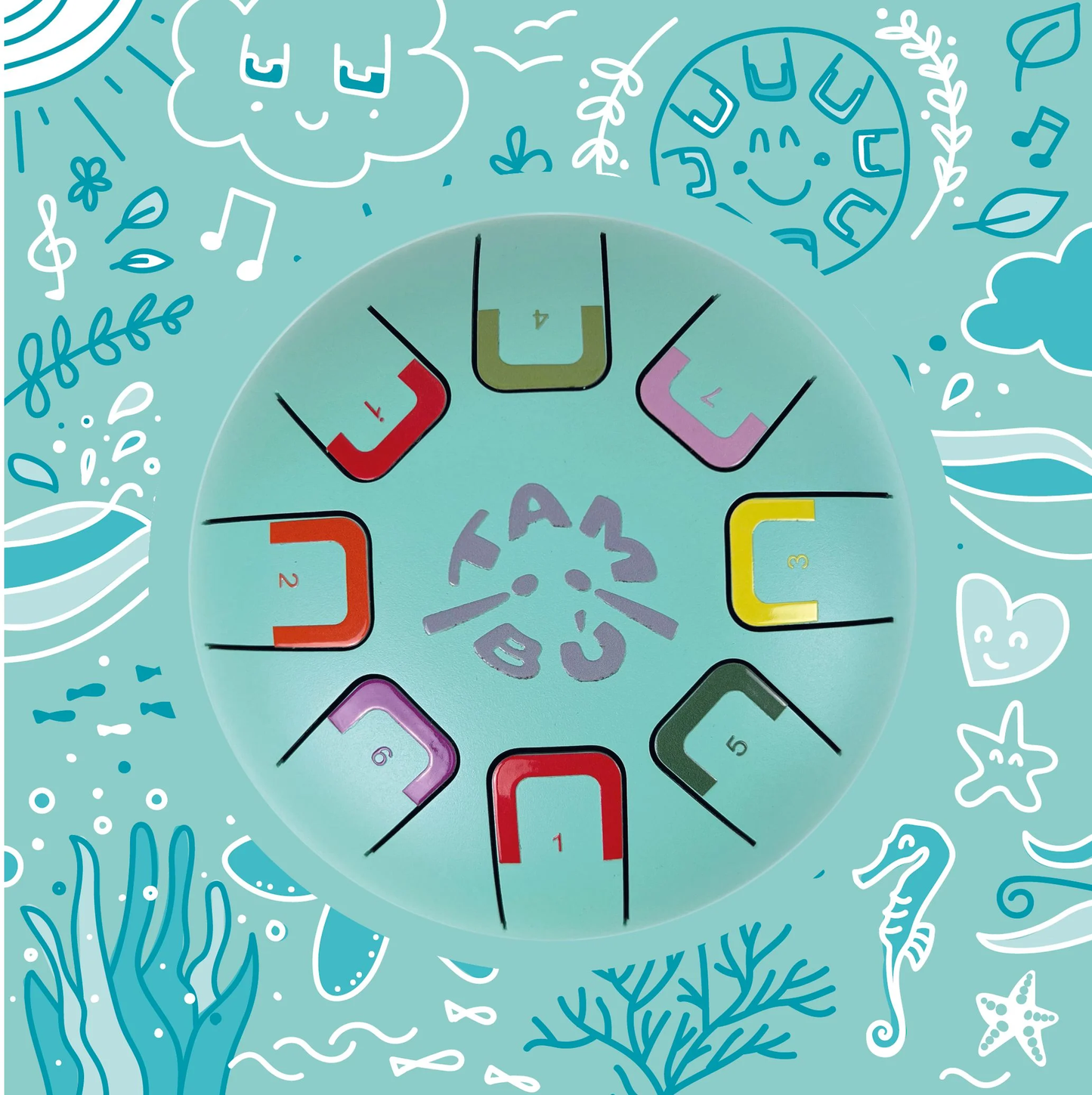 Baby Tambu Teal Peal, 6" 8 tones