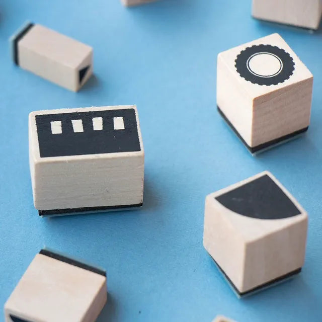 Bam! Create Your Transports: Wooden Stamp Set for Kids 5+