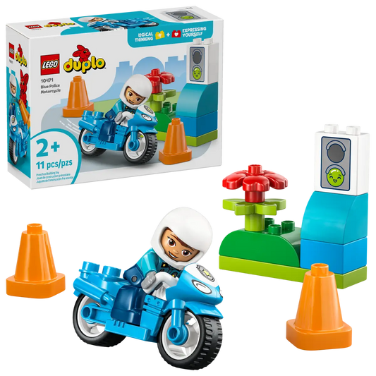 Blue Police Motorcycle 10471, Lego DUPLO