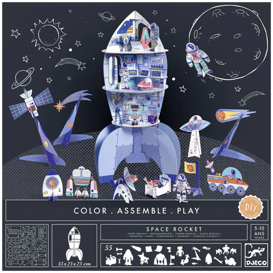 Djeco Art and craft Color. Assemble. Play Space rocket