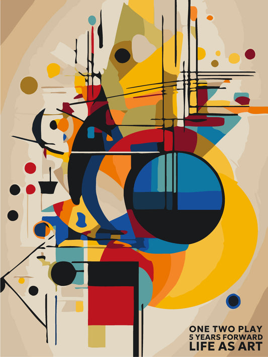 Culinary Art Deco Inspired by Wassily Kandinsky, One Two Play 5 years forward LIFE AS ART