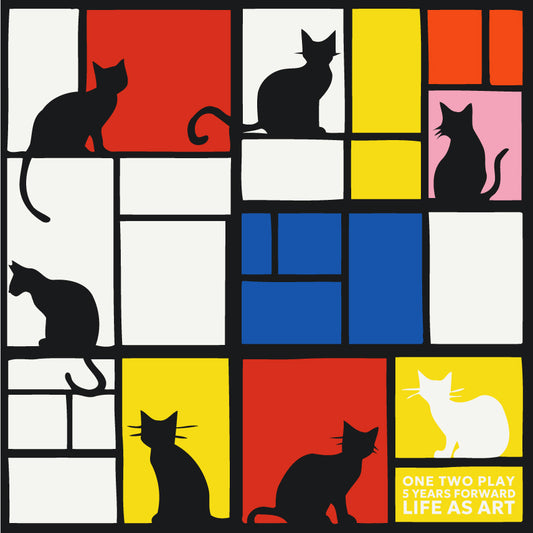 Cats at the windows Inspired by Piet Mondrian, One Two Play 5 years forward LIFE AS ART