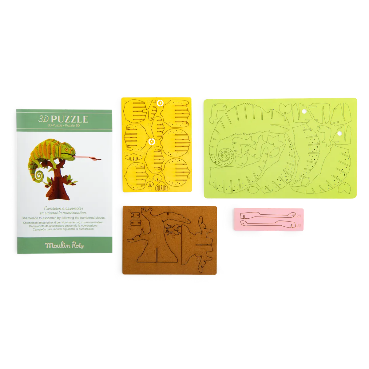 Chameleon 3D Puzzle for 3+: Tout Autour du Monde, Moulin Roty