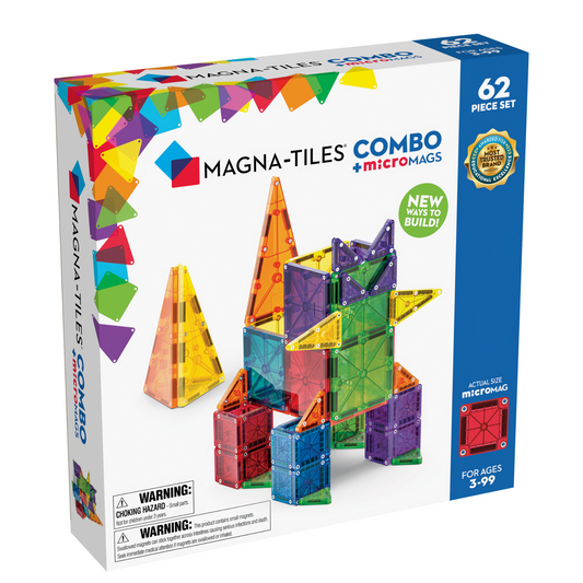 Combo microMAGS & Classic tiles 62-Piece Set Magna-Tiles