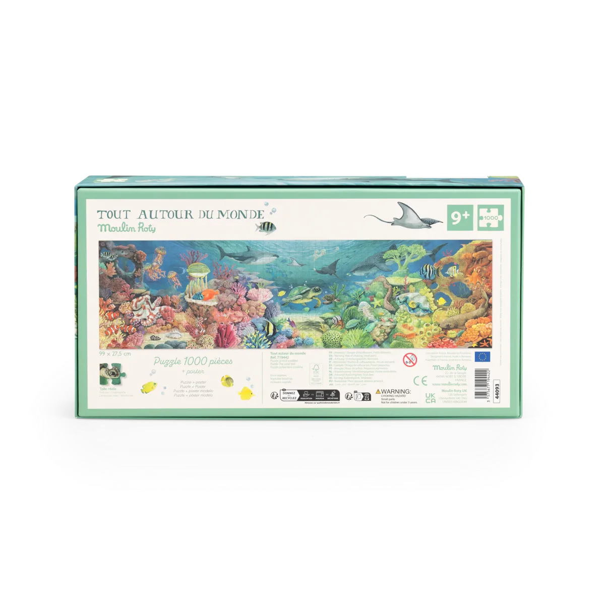 Coral Reef Puzzle 1000 pcs: Tout Autour du Monde, Moulin Roty